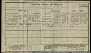Emily Davison in 1911 census document