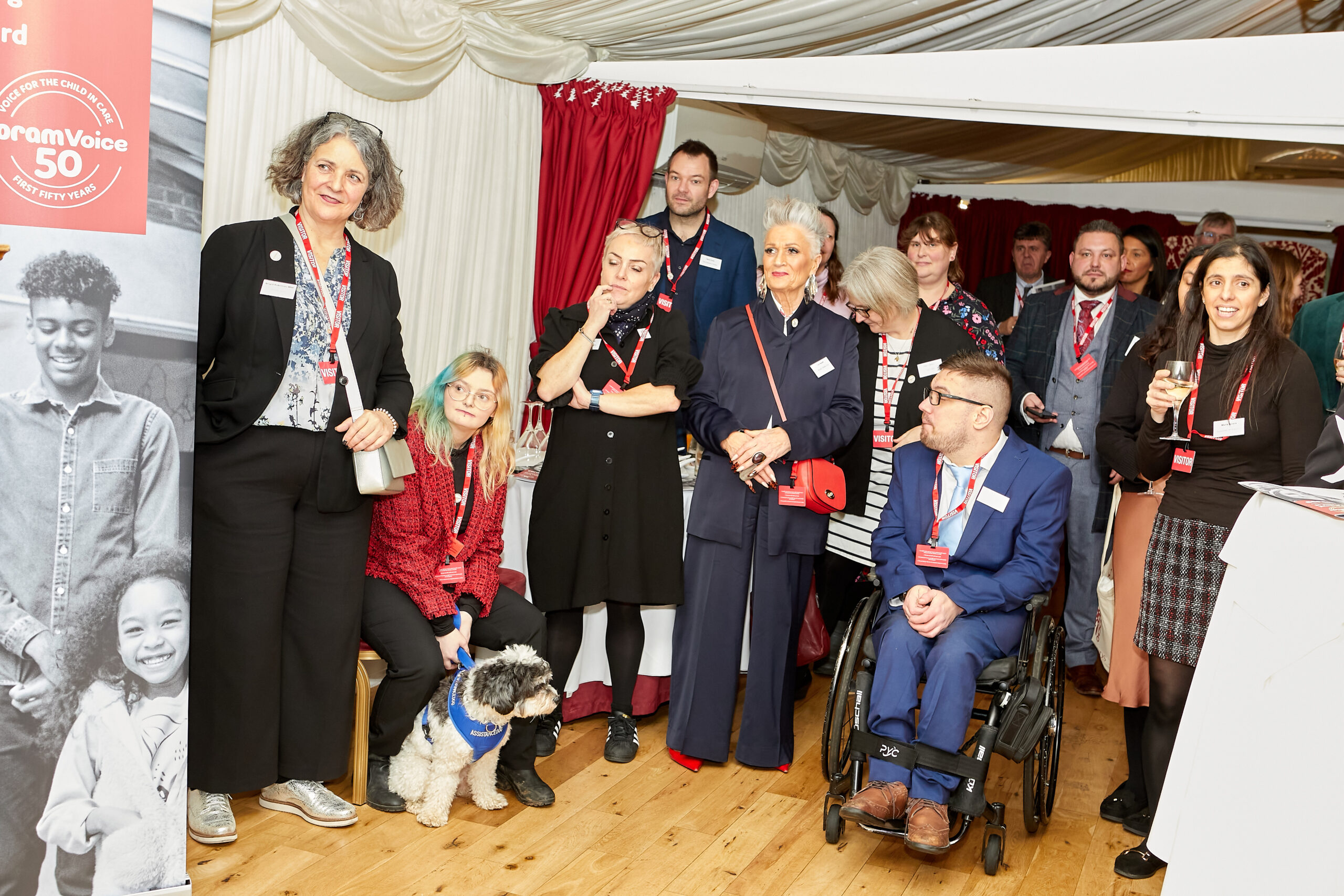Brigid Robinson and care experienced young people attend Coram Voice's 50th Anniversary Parliamentary event